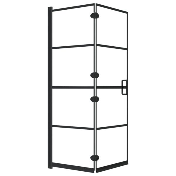 Folding Shower Enclosure ESG 100x140 cm Black