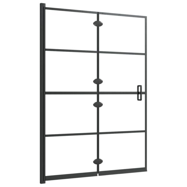Folding Shower Enclosure ESG 100x140 cm Black