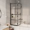 Folding Shower Enclosure ESG 100x140 cm Black