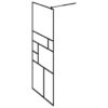 Walk-in Shower Wall with Clear ESG Glass 80x195 cm Black