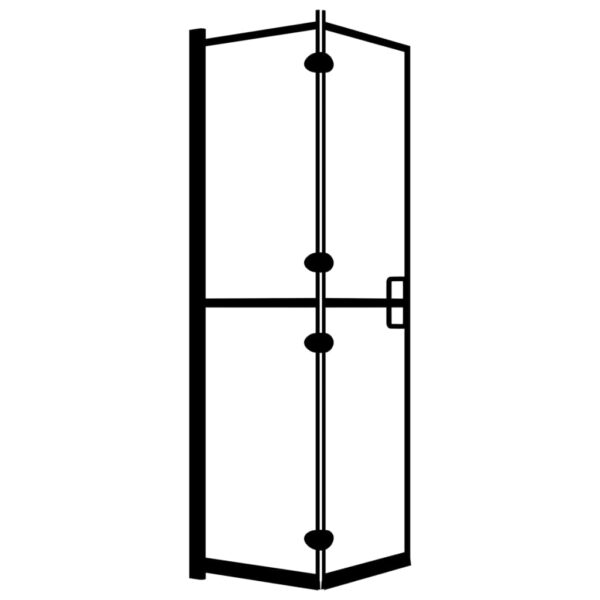 Folding Shower Enclosure ESG 120x140 cm Black