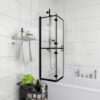 Folding Shower Enclosure ESG 120x140 cm Black
