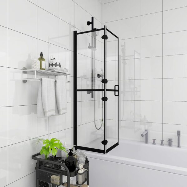 Folding Shower Enclosure ESG 120x140 cm Black