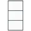 Sliding Door ESG Glass and Aluminium 102x205 cm Black