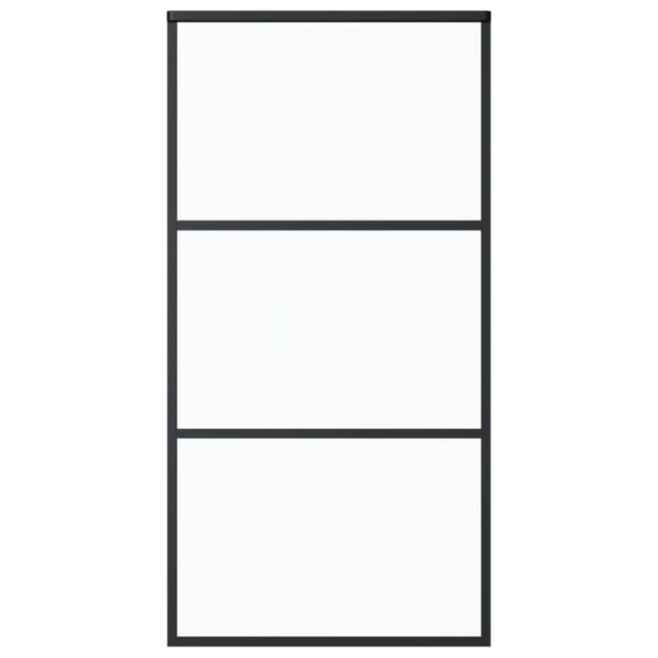 Sliding Door ESG Glass and Aluminium 102x205 cm Black