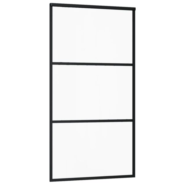 Sliding Door ESG Glass and Aluminium 102x205 cm Black