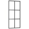 Sliding Door ESG Glass and Aluminium 90x205 cm Black