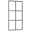 Sliding Door ESG Glass and Aluminium 102x205 cm Black