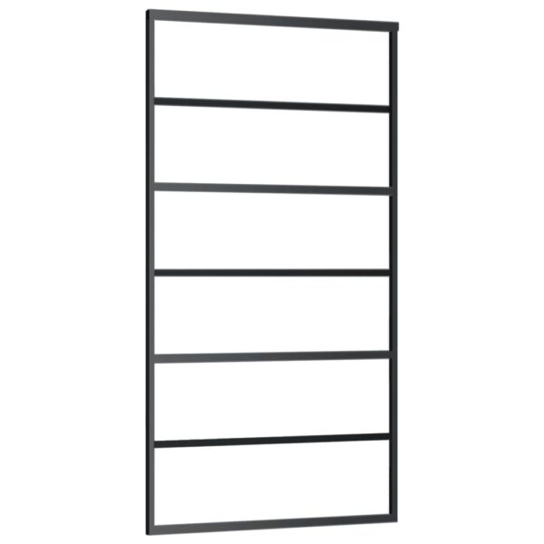 Sliding Door ESG Glass and Aluminium 102x205 cm Black