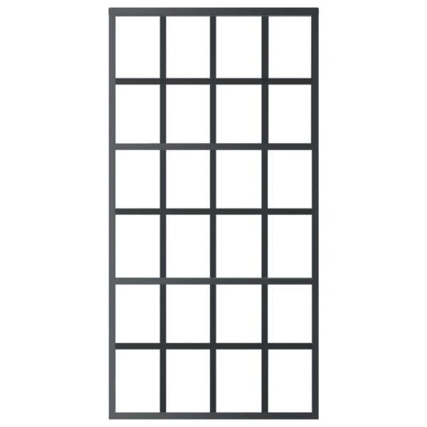Sliding Door ESG Glass and Aluminium 102x205 cm Black