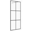Walk-in Shower Wall with Clear ESG Glass 115x195 cm Black