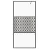 Walk-in Shower Wall with Clear ESG Glass 90x195 cm Black