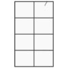 Walk-in Shower Wall with Clear ESG Glass 90x195 cm Black