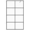 Walk-in Shower Wall with Clear ESG Glass 140x195 cm Black