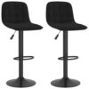 Bar Stools 2 pcs Black Velvet