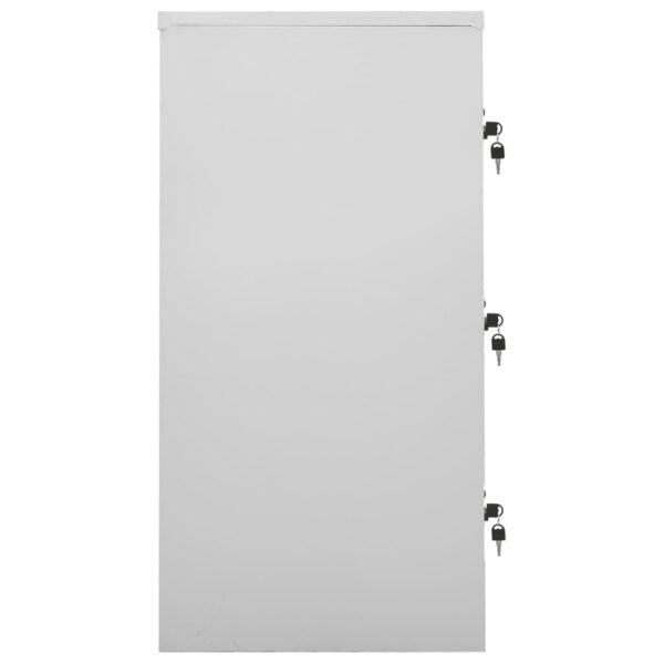 Locker Cabinet Light Grey and Green 90x45x92.5 cm Steel