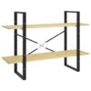 2-Tier Book Cabinet 100x30x70 cm Solid Pine Wood