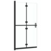 Foldable Walk-in Shower Wall Transparent ESG Glass 80x190 cm