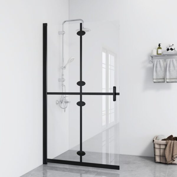 Foldable Walk-in Shower Wall Transparent ESG Glass 80x190 cm