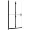 Foldable Walk-in Shower Wall Transparent ESG Glass 90x190 cm