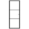 Interior Door ESG Glass and Aluminium 76x201.5 cm Black