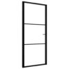 Interior Door ESG Glass and Aluminium 102.5x201.5 cm Black