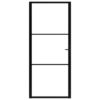 Interior Door ESG Glass and Aluminium 102.5x201.5 cm Black