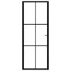 Interior Door ESG Glass and Aluminium 76x201.5 cm Black