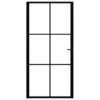 Interior Door ESG Glass and Aluminium 102.5x201.5 cm Black