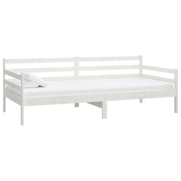 Day Bed without Mattress White Solid Wood Pine 90x200cm