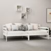 Day Bed without Mattress White Solid Wood Pine 90x200cm