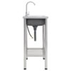 Camping Sink Single Basin with Tap Stainless Steel