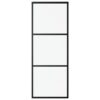 Sliding Door with Hardware Set ESG Glass & Aluminium 76x205 cm