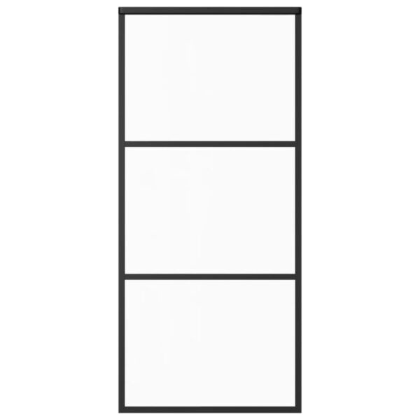 Sliding Door with Hardware Set ESG Glass & Aluminium 90x205 cm