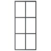 Sliding Door with Hardware Set ESG Glass & Aluminium 90x205 cm