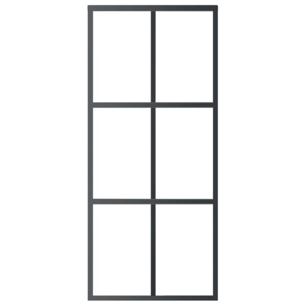 Sliding Door with Hardware Set ESG Glass & Aluminium 90x205 cm