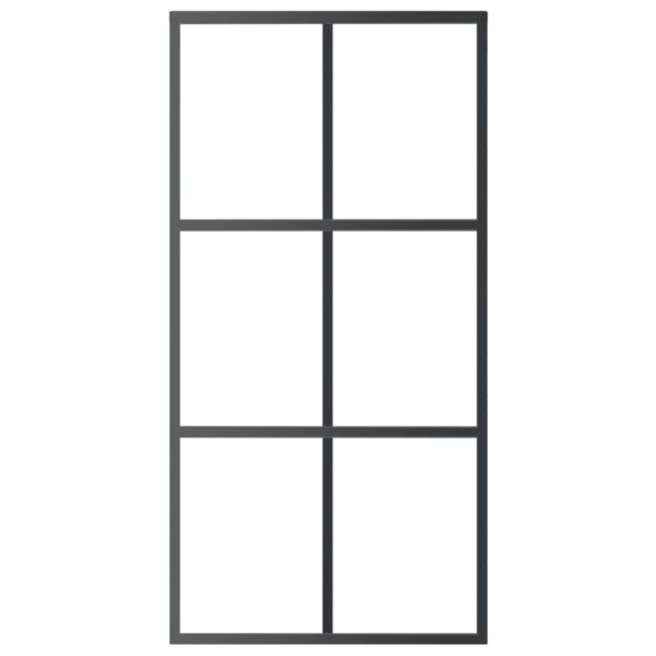 Sliding Door with Hardware Set ESG Glass & Aluminium 102x205 cm