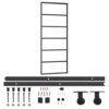 Sliding Door with Hardware Set ESG Glass & Aluminium 76x205 cm