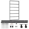 Sliding Door with Hardware Set ESG Glass & Aluminium 102x205 cm