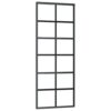 Sliding Door with Hardware Set ESG Glass & Aluminium 76x205 cm