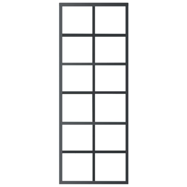 Sliding Door with Hardware Set ESG Glass & Aluminium 76x205 cm