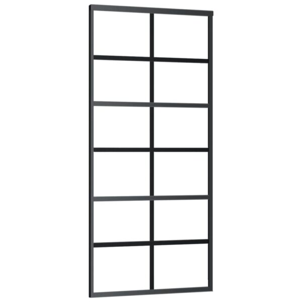 Sliding Door with Hardware Set ESG Glass & Aluminium 90x205 cm