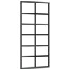 Sliding Door with Hardware Set ESG Glass & Aluminium 90x205 cm