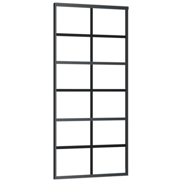 Sliding Door with Hardware Set ESG Glass & Aluminium 90x205 cm
