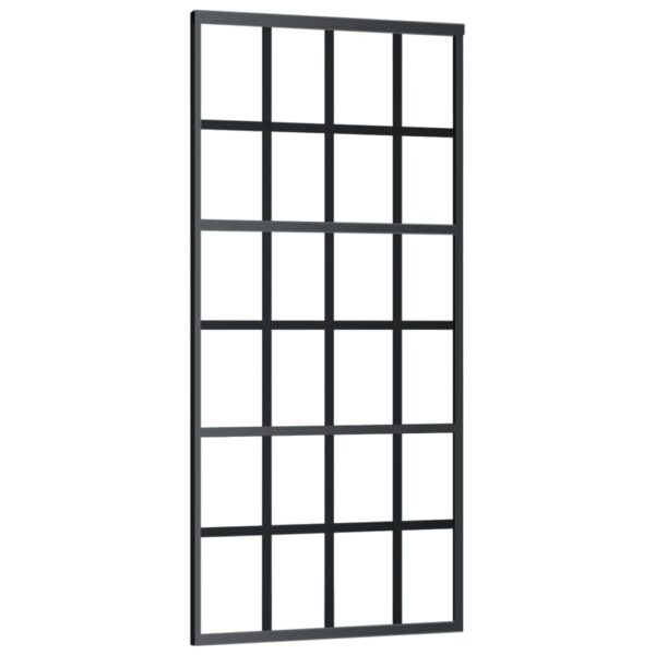 Sliding Door with Hardware Set ESG Glass & Aluminium 90x205 cm