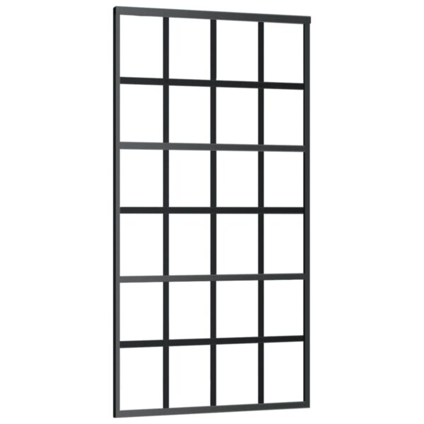 Sliding Door with Hardware Set ESG Glass & Aluminium 102x205 cm