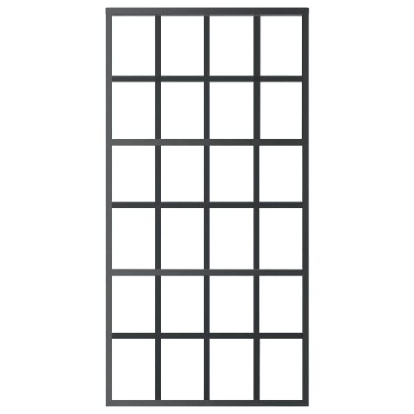 Sliding Door with Hardware Set ESG Glass & Aluminium 102x205 cm