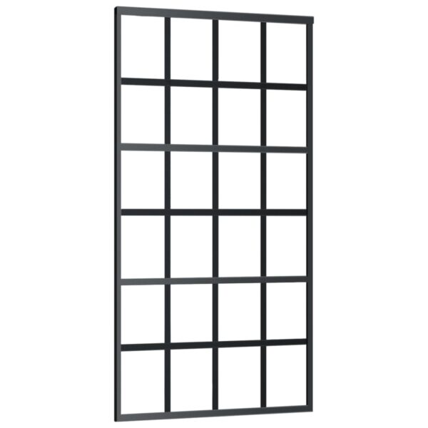 Sliding Door with Hardware Set ESG Glass & Aluminium 102x205 cm