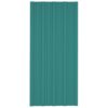 Roof Panels 36 pcs Galvanised Steel Green 100x45 cm
