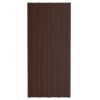 Roof Panels 36 pcs Galvanised Steel Brown 100x45 cm